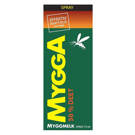 MyggA Myggmelk Spray mot Mygg 75 ml  50% Deet