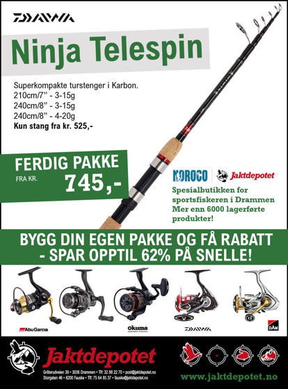 Bilde av Daiwa NINJA X TELE SPIN 2.40m 5-20g