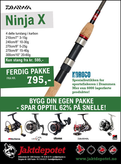 Bilde av Daiwa NINJA X SPIN 10' 4pc 20-60g