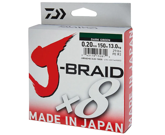 Bilde av Daiwa J-Braid x8 300 meter Dark Green