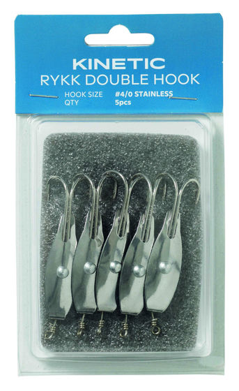 Bilde av Kinetic Rykk Double Hook #4/0 Stainless 5 pcs